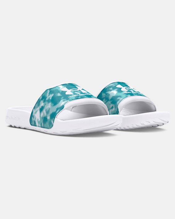 Women's UA Ignite Select Graphic Slides in White image number 3
